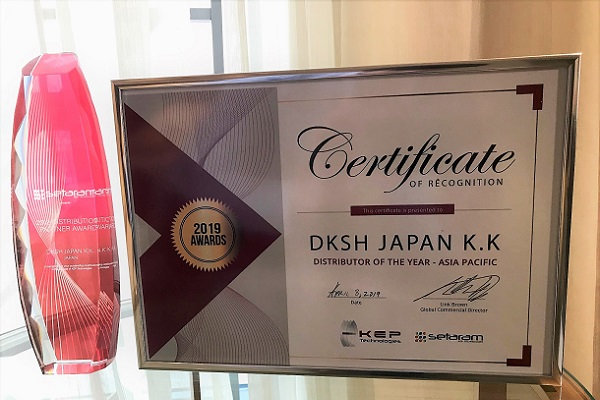 DKSH awarded by Setaram as “Distributor of the year - Asia Pacific 2018”