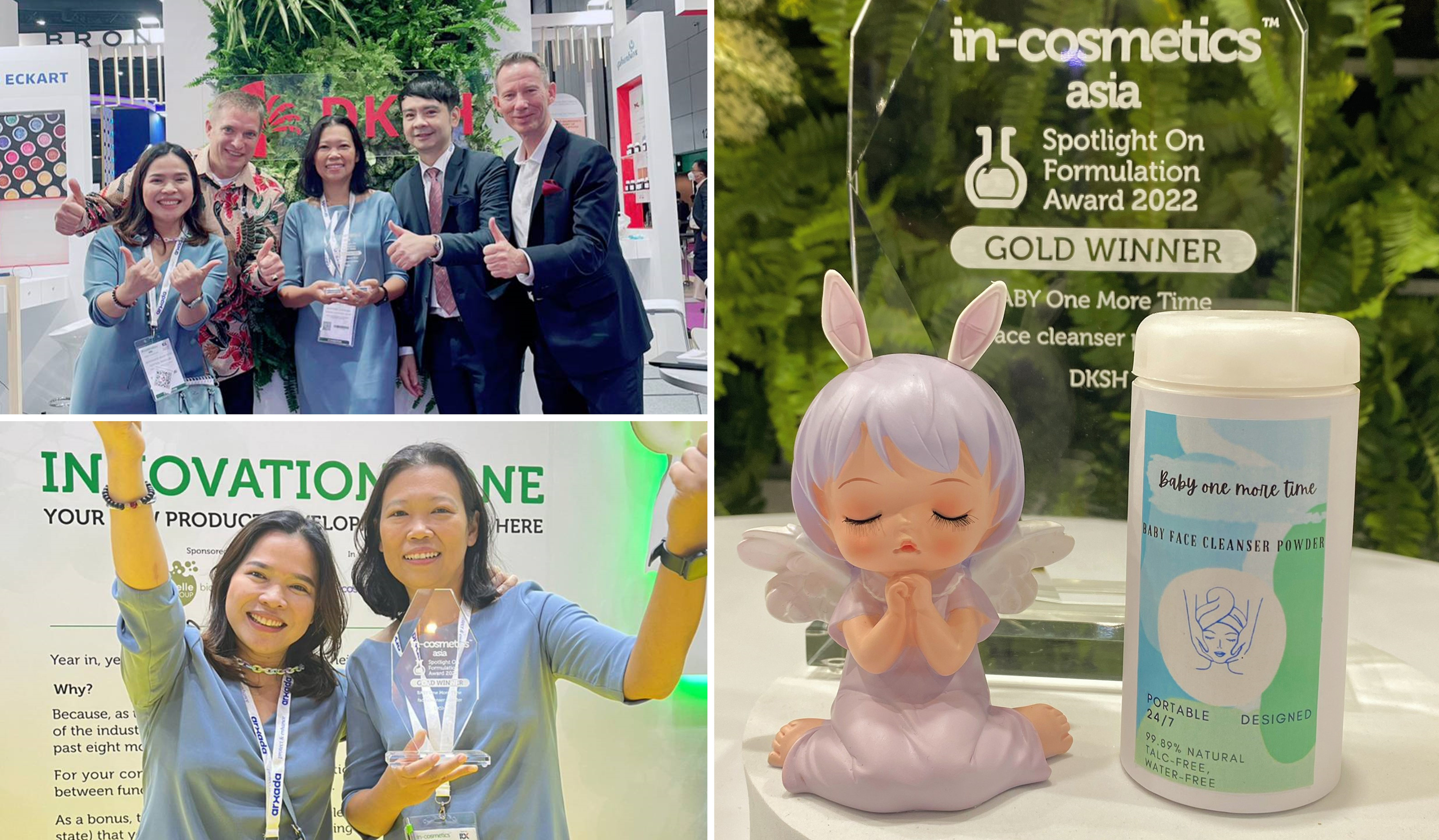 DKSH หน่วยธุรกิจวัตถุดิบอุตสาหกรรม คว้ารางวัลเหรียญทองในงาน in-cosmetic Asia 2022
