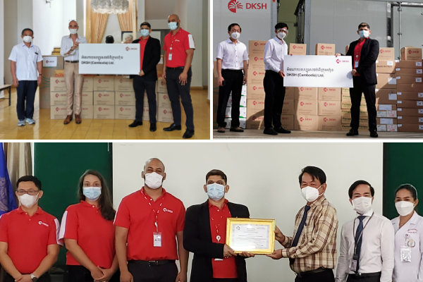 DKSH Cambodia donates important COVID-19 prevention materials and essential medical supplies to hospitals